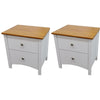 Lobelia Bedside 2pc Bedroom Set Drawers Nightstand  Storage Cabinet - White Deals499