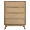 Grevillea Tallboy 4 Chest of Drawers Solid Acacia Wood Storage Cabinet - Brown Deals499