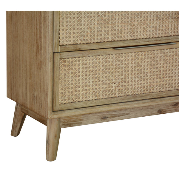 Grevillea Tallboy 4 Chest of Drawers Solid Acacia Wood Storage Cabinet - Brown Deals499