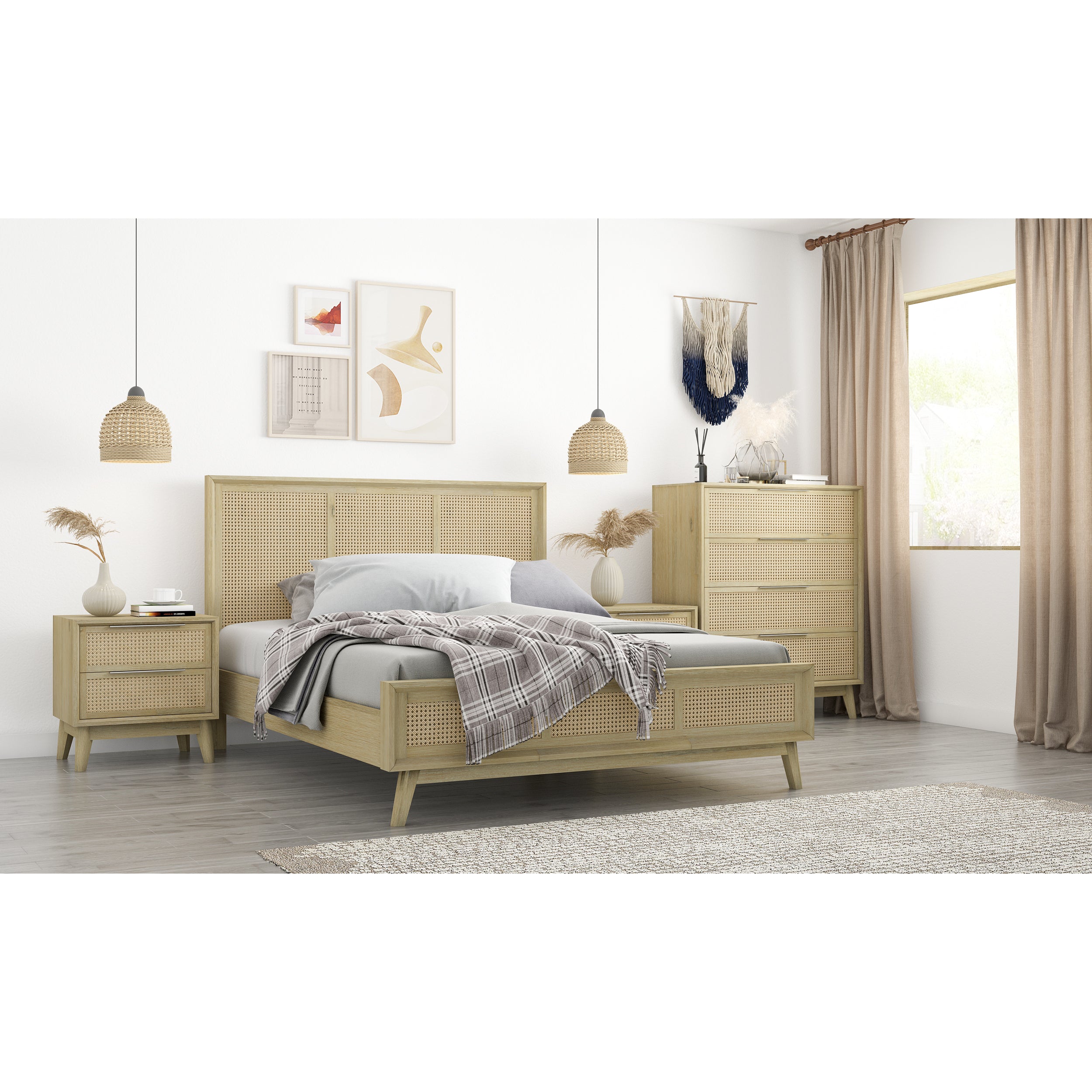 Grevillea Tallboy 4 Chest of Drawers Solid Acacia Wood Storage Cabinet - Brown Deals499
