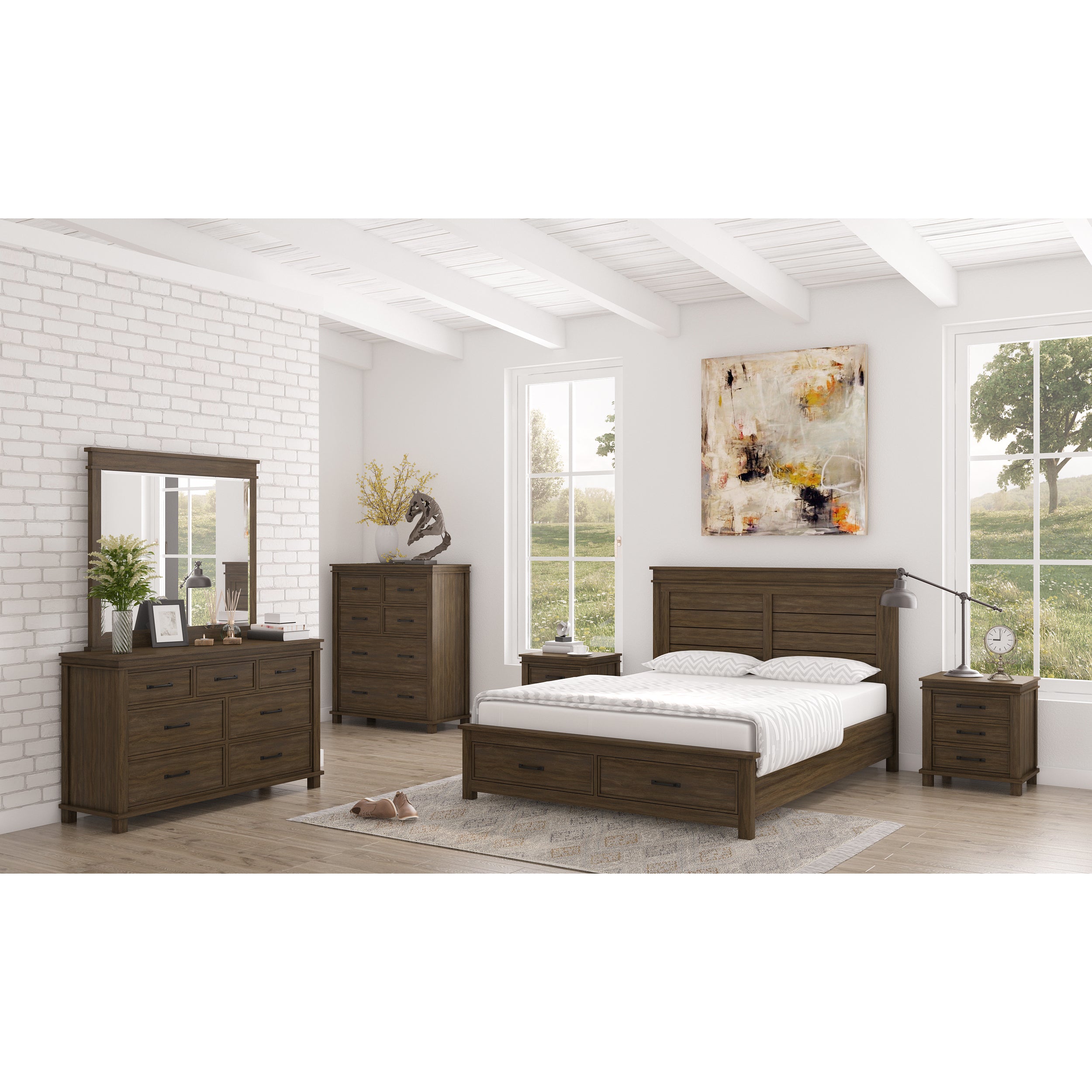 Lily Tallboy 6 Chest of Drawers Solid Pine Wood Bed Storage Cabinet -Rustic Grey Deals499