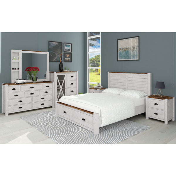 Erica Tallboy 7 Chest of Drawers Solid Acacia Timber Wood Cabinet Brown White Deals499