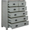Erica Tallboy 7 Chest of Drawers Solid Acacia Timber Wood Cabinet Brown White Deals499