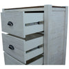 Erica Tallboy 7 Chest of Drawers Solid Acacia Timber Wood Cabinet Brown White Deals499