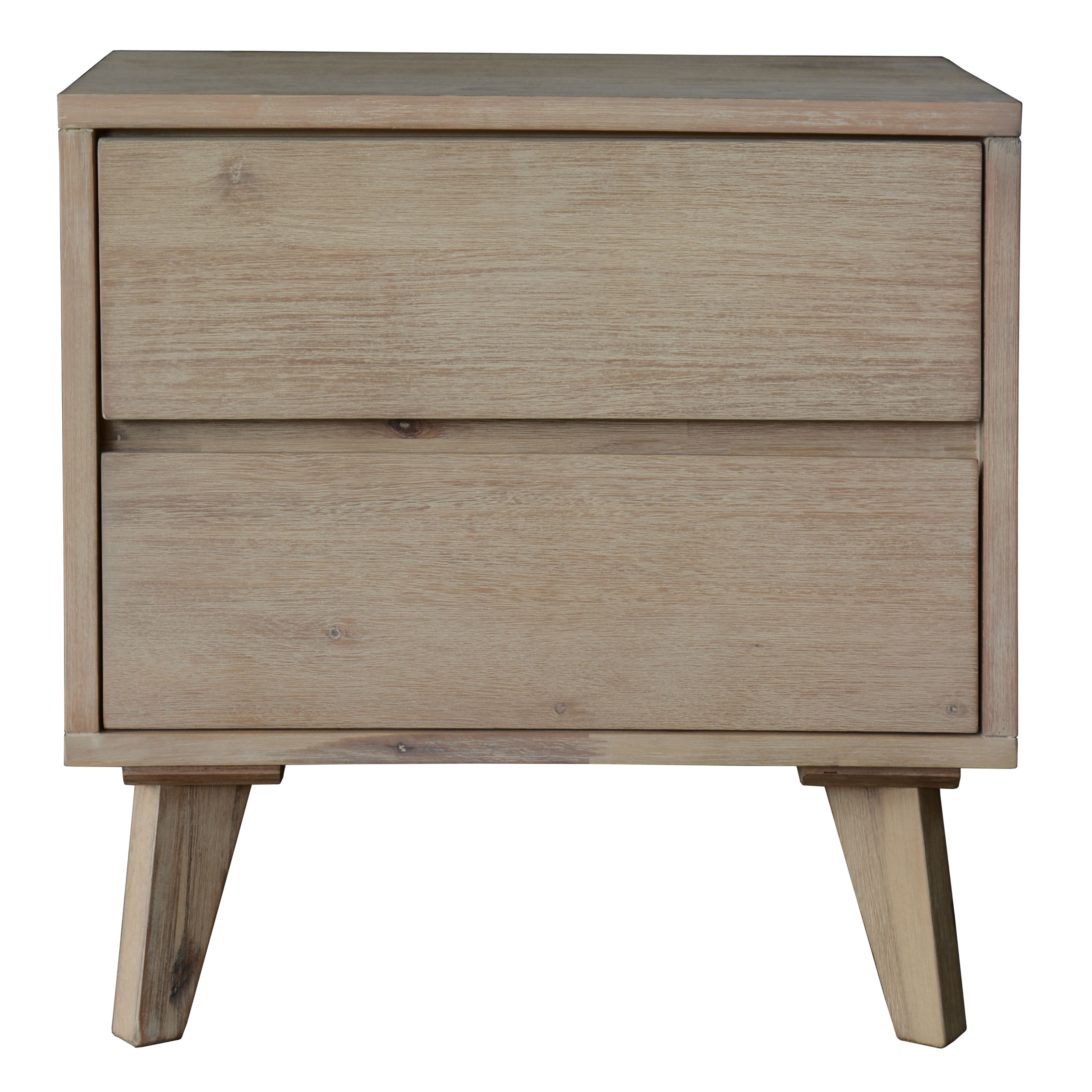 Abelia Bedside Nightstand 2 Drawers Storage Cabinet Shelf Side End Table - Brushed Smoke Deals499