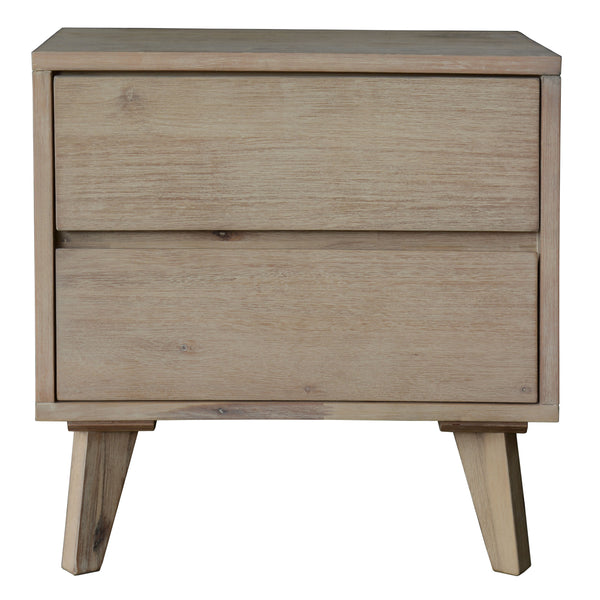Abelia Bedside Nightstand 2 Drawers Storage Cabinet Shelf Side End Table - Brushed Smoke Deals499