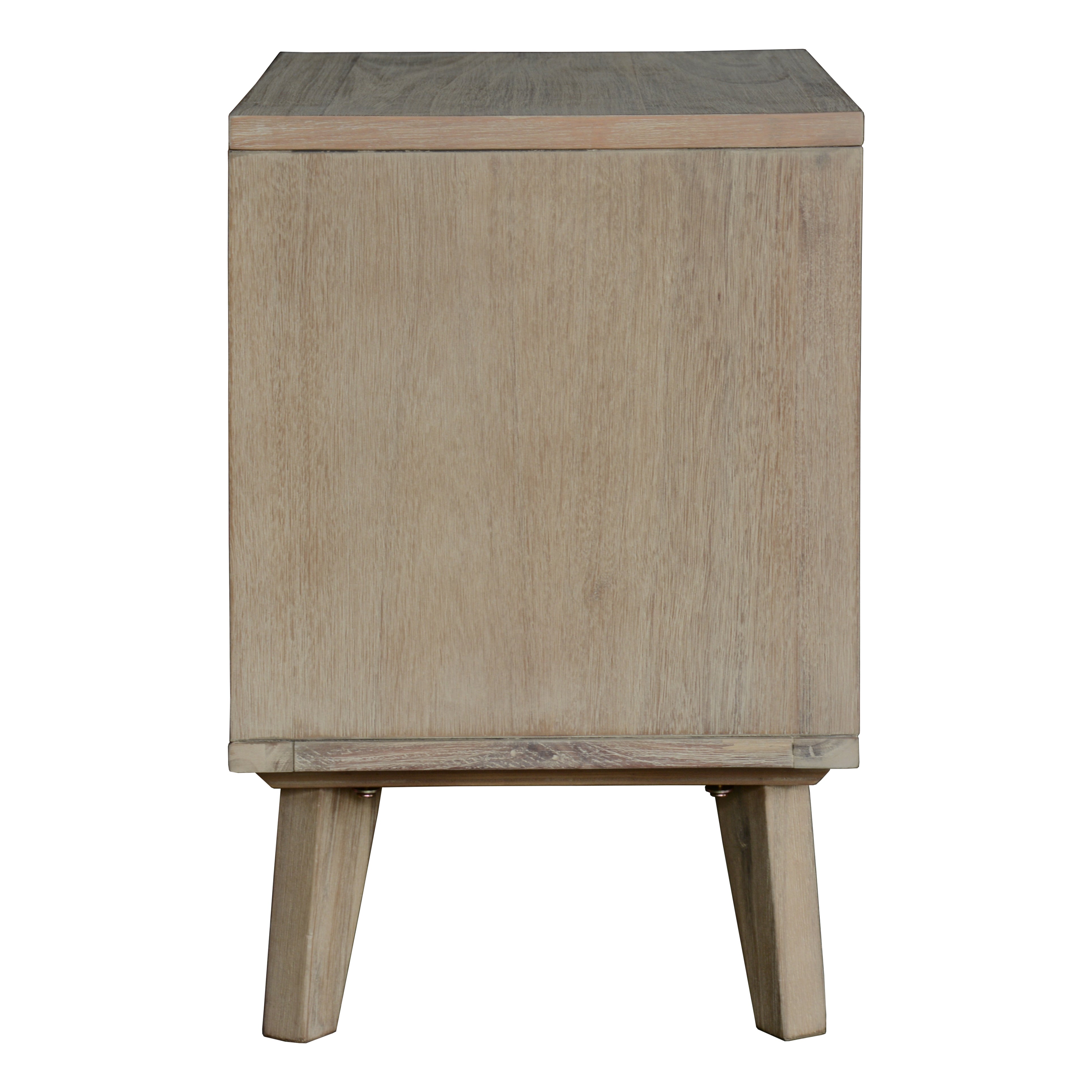 Abelia Bedside Nightstand 2 Drawers Storage Cabinet Shelf Side End Table - Brushed Smoke Deals499