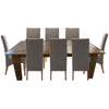 Aksa Fabric Upholstered Dining Chair Set of 6 Solid Pine Wood Furniture - Grey Deals499