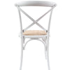Aster Crossback Dining Chair Set of 4 Solid Birch Timber Wood Ratan Seat - White Deals499