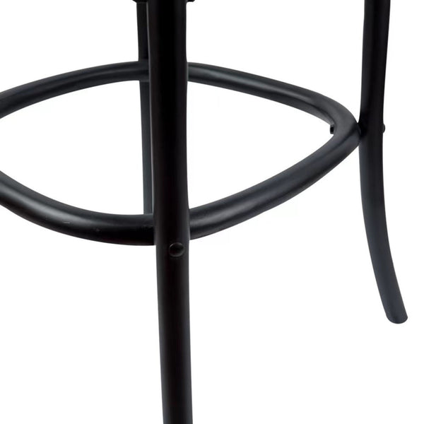 Aster Crossback Bar Stools Dining Chair Solid Birch Timber Rattan Seat - Black Deals499