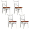 Lupin Dining Chair Set of 4 Crossback Solid Rubber Wood Furniture - White Oak Deals499