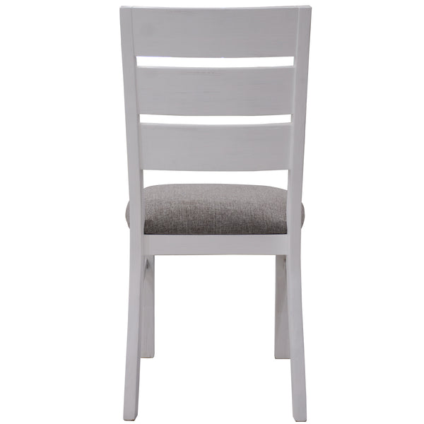 Plumeria Dining Chair Set of 6 Solid Acacia Wood Dining Furniture - White Brush Deals499