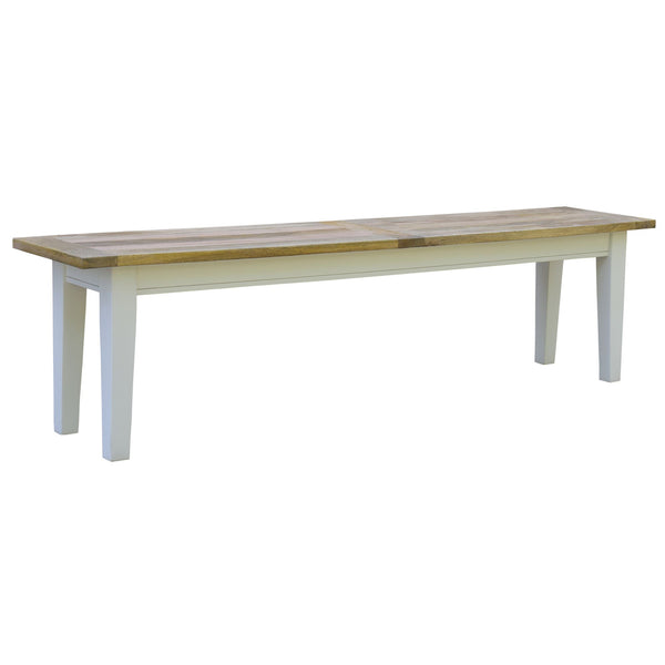 Lavasa 2pc Dining Bench Chair Seat 130cm Mango Wood Modern Farmhouse Furniture Deals499