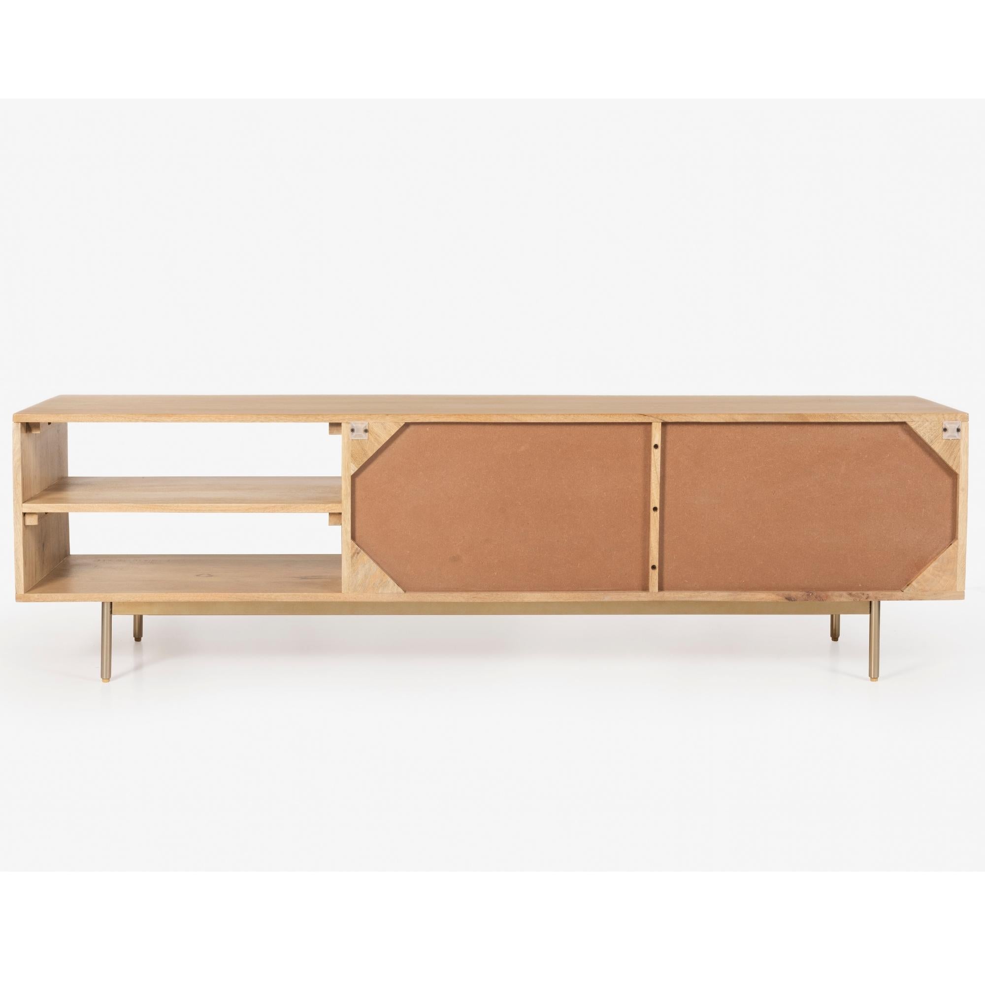 Martina ETU Entertainment TV Unit 175cm Solid Mango Wood Rattan Furniture Deals499