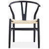Anemone  Set of 6 Wishbone Dining Chair Beech Timber Replica Hans Wenger - Black Deals499