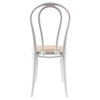 Azalea Arched Back Dining Chair 4 Set Solid Elm Timber Wood Rattan Seat - White Deals499
