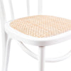 Azalea Arched Back Dining Chair 4 Set Solid Elm Timber Wood Rattan Seat - White Deals499