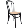 Azalea Arched Back Dining Chair 2 Set Solid Elm Timber Wood Rattan Seat - Black Deals499