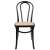 Azalea Arched Back Dining Chair 2 Set Solid Elm Timber Wood Rattan Seat - Black Deals499