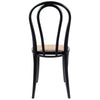 Azalea Arched Back Dining Chair 2 Set Solid Elm Timber Wood Rattan Seat - Black Deals499