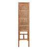 Jasmine Tall Storage Cabinet 90cm 2 Door 1 Drawer Mindi Wood Rattan - Brown Deals499