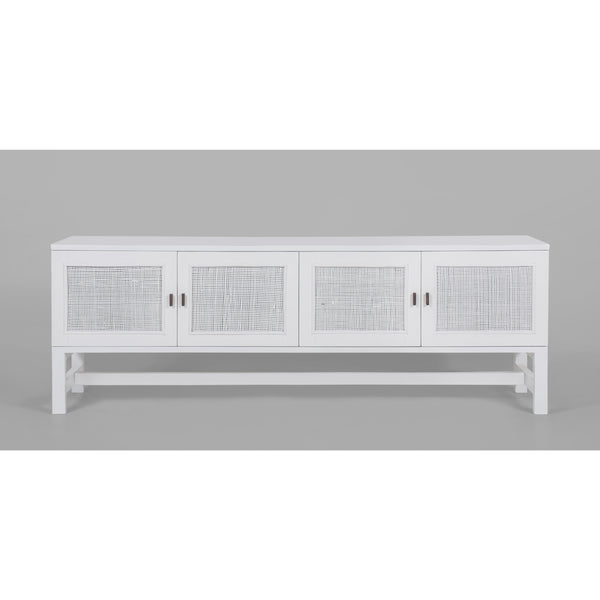 Jasmine ETU Entertainment TV Unit 160cm 4 Door Mindi Wood Rattan - White Deals499