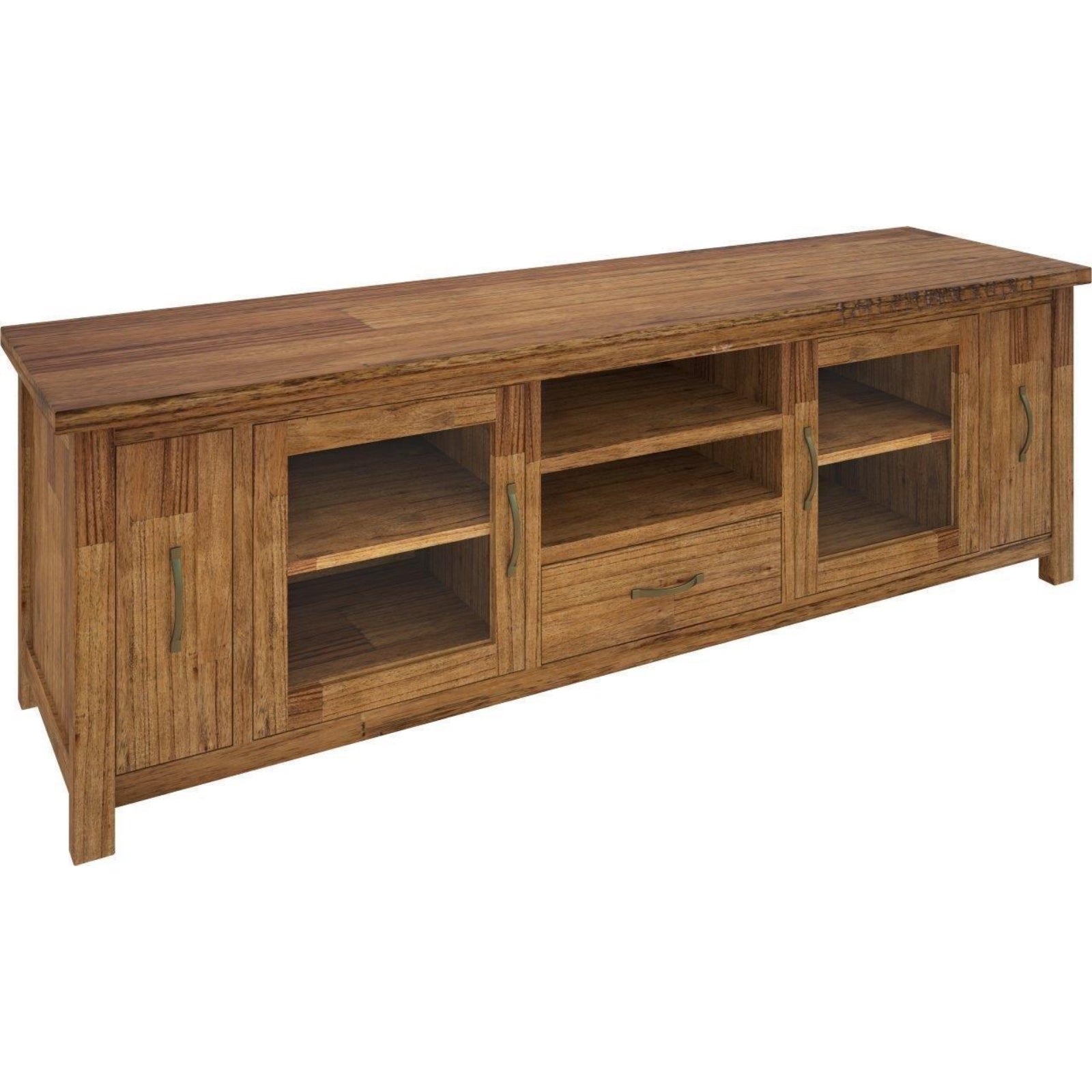 Birdsville ETU Entertainment TV Unit 223cm 2 Door 2 Drawer Mt Ash Wood - Brown Deals499