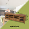 Birdsville ETU Entertainment TV Unit 223cm 2 Door 2 Drawer Mt Ash Wood - Brown Deals499