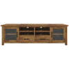 Birdsville ETU Entertainment TV Unit 223cm 2 Door 2 Drawer Mt Ash Wood - Brown Deals499