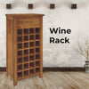 Birdsville Wine Rack 28 Bottle Sideboard Buffet Cabinet Wooden Storage - Brown Deals499