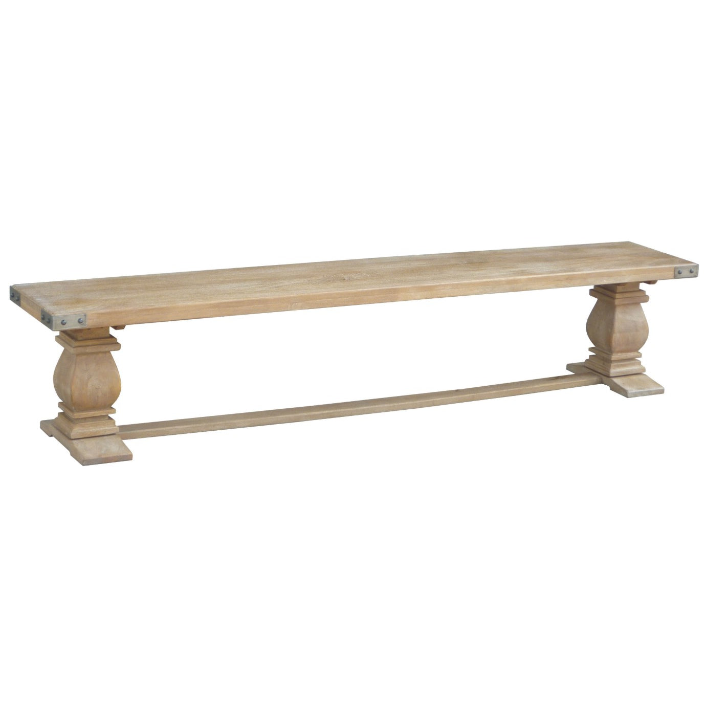 Gloriosa Dining Bench 230cm 3 Person Chair Solid Mango Timber Wood - Honey Wash Deals499