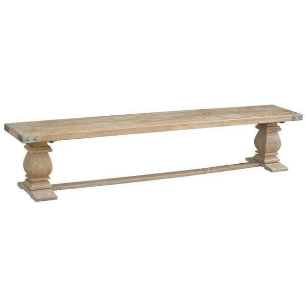 Gloriosa Dining Bench 230cm 3 Person Chair Solid Mango Timber Wood - Honey Wash Deals499