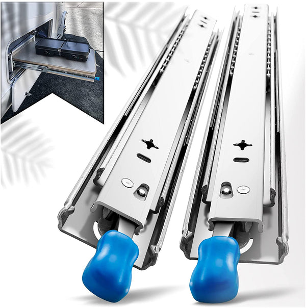 32in Pair 150KG Heavy Duty Drawer Slides Rails Runners Locking Ball Bearing Deals499