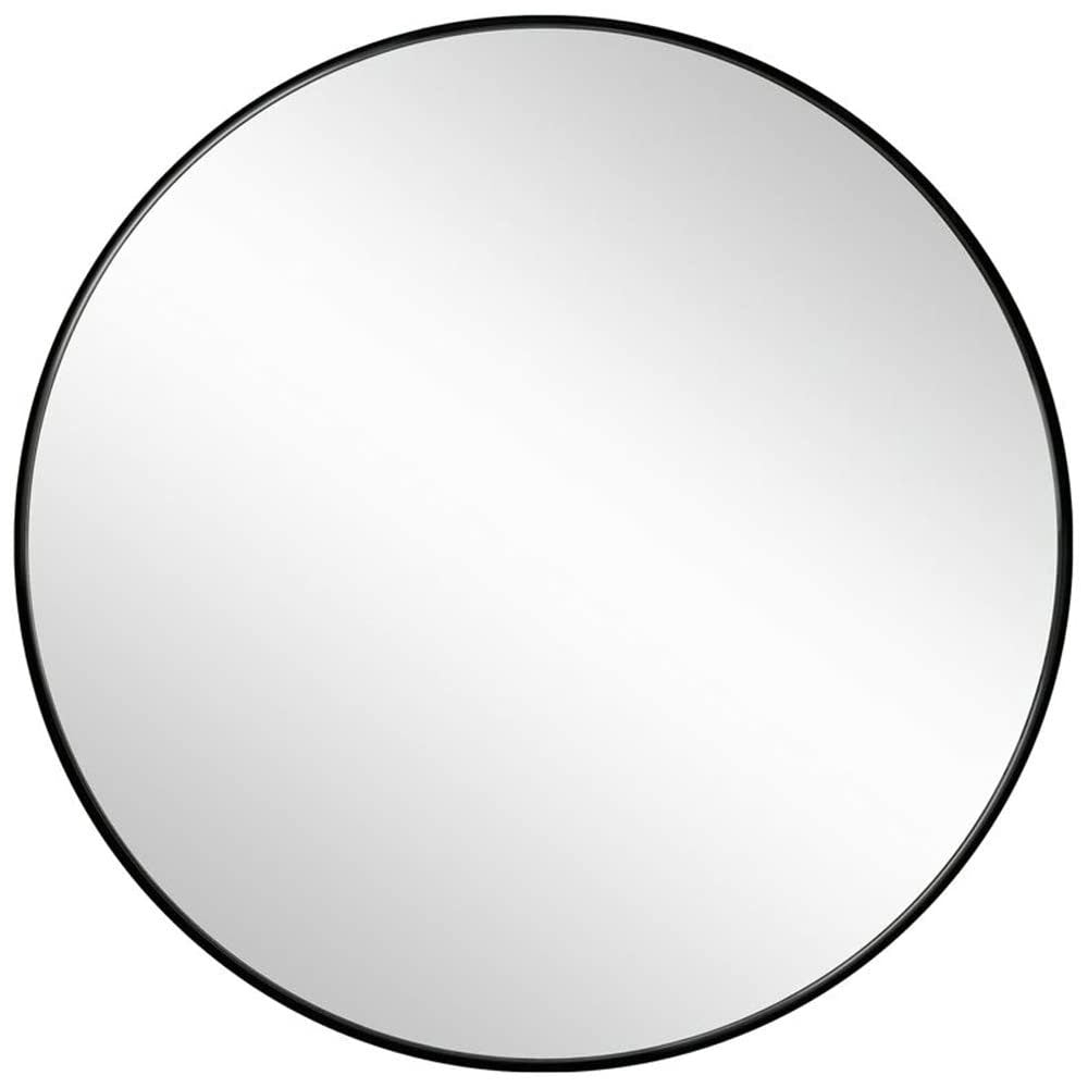 Slim Design 50CM Black Bathroom, Living Room, Hallway Mirror Round Mirror Wall Decor Metal Frame Deals499