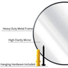 Slim Design 50CM Black Bathroom, Living Room, Hallway Mirror Round Mirror Wall Decor Metal Frame Deals499