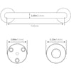 120cm Stainless Steel Handle for Shower Toilet Grab Bar Handle Bathroom Stairway Handrail Elderly Senior Assist Deals499