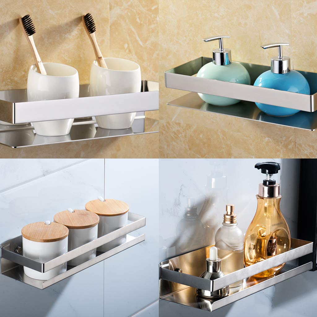Brushed Bathroom Shower Shelf Kitchen Rack Storage Shelves Shampoo Holder Organizer Deals499