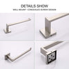 Square Hand Towel Holder Ring Wall Mounted Modern Towel Bar Bathroom Kitchen Deals499