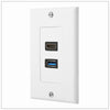 HDMI USB 3.0 Audio Stereo Pass Through Component Composite Wall Plate Panel Deals499