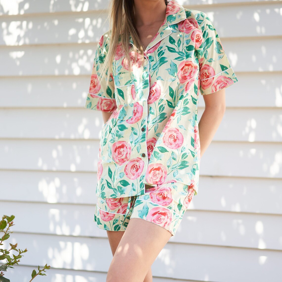 Women's Cotton Pj Shorts, Pajama Set Women, Bridesmaid Pajama, Cotton Sleep Shorts, Sleepwear Mothers Day Valentines Day Gift - XL from Deals499 at Deals499