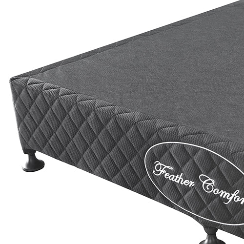 Mattress Base Ensemble King Size Solid Wooden Slat in Charcoal with Removable Cover Deals499