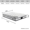 Mattress Euro Top King Single Size Pocket Spring Coil with Knitted Fabric Medium Firm 34cm Thick Deals499