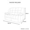 3+2+1 Seater Recliner Sofa In Faux Leather Lounge Couch in Brown Deals499
