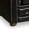 2 Seater Genuine Leather Upholstery Deep Quilting Pocket Spring Button Studding Sofa Lounge Set for Living Room Couch In Brown Colour Deals499