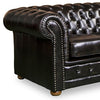2 Seater Genuine Leather Upholstery Deep Quilting Pocket Spring Button Studding Sofa Lounge Set for Living Room Couch In Brown Colour Deals499