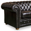 3 Seater Genuine Leather Upholstery Deep Quilting Pocket Spring Button Studding Sofa Lounge Set for Living Room Couch In Brown Colour Deals499