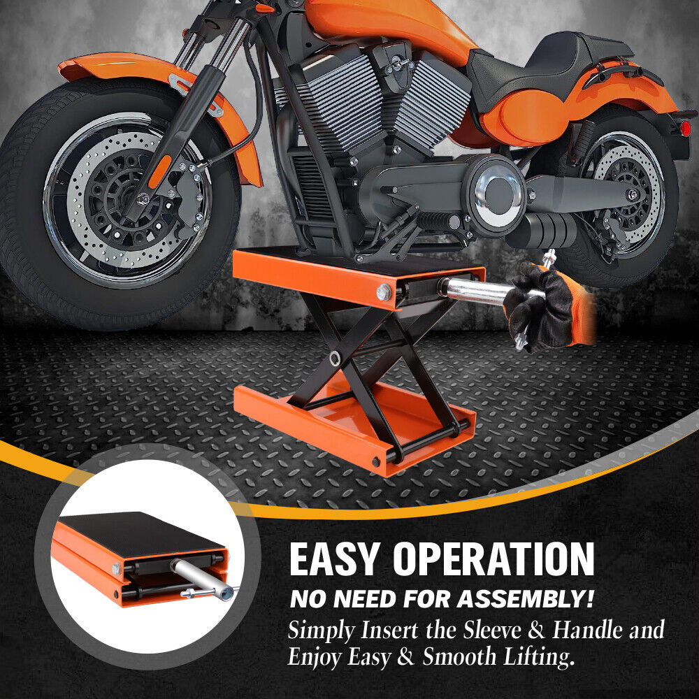 205KG Motorcycle Motorbike Lift Jack Motorcycle Stand Hoist Repair Work Bench from Deals499 at Deals499