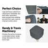 Fabric Ottoman Foot Stool Rest Pouffe Footstool Wood Storage Padded Seat Deals499