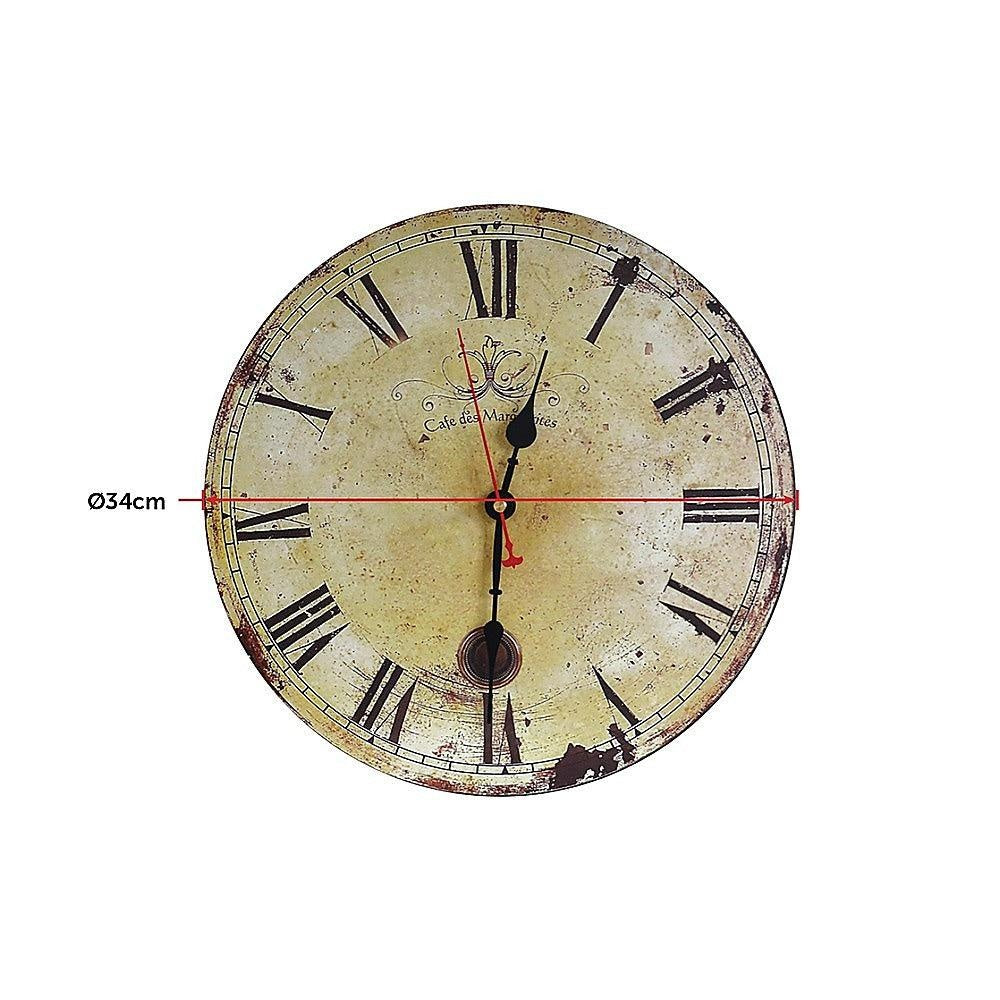 Large Vintage Wall Clock Kitchen Office Retro Timepiece Deals499