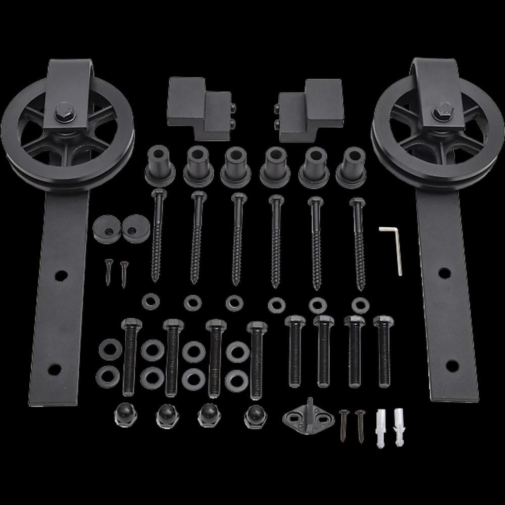 2M Big Spoke Wheel Sliding Barn Door Hardware Deals499